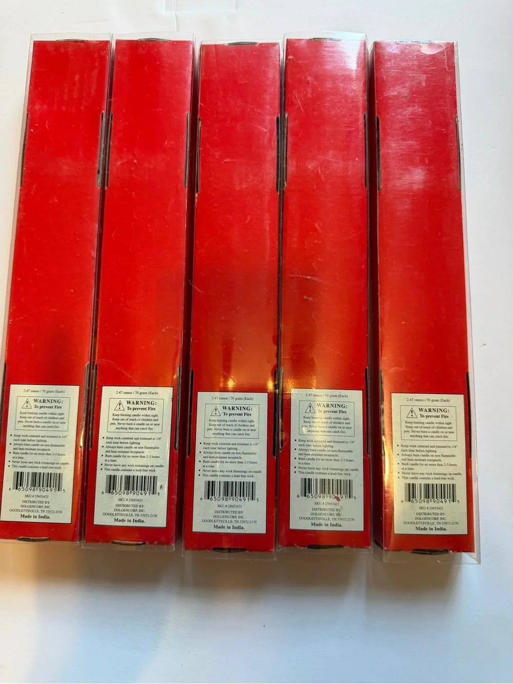 Source Unknown Red Taper Candles - 5 Packs (2 per Pack)